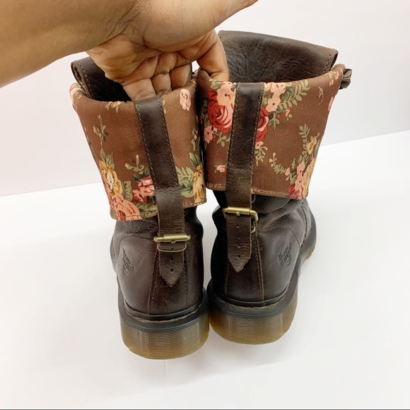 SOLD Dr. Martens Triumph Brown Leather Boots Flora - Picture 2 of 8